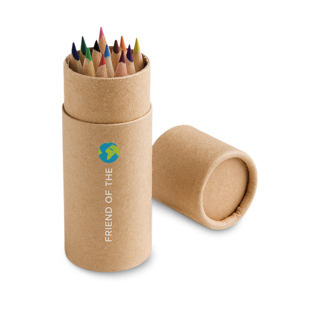 CRICKET - Mini Lápis de Cor 12 Cores no Tubo Kraft - Ref. 51752