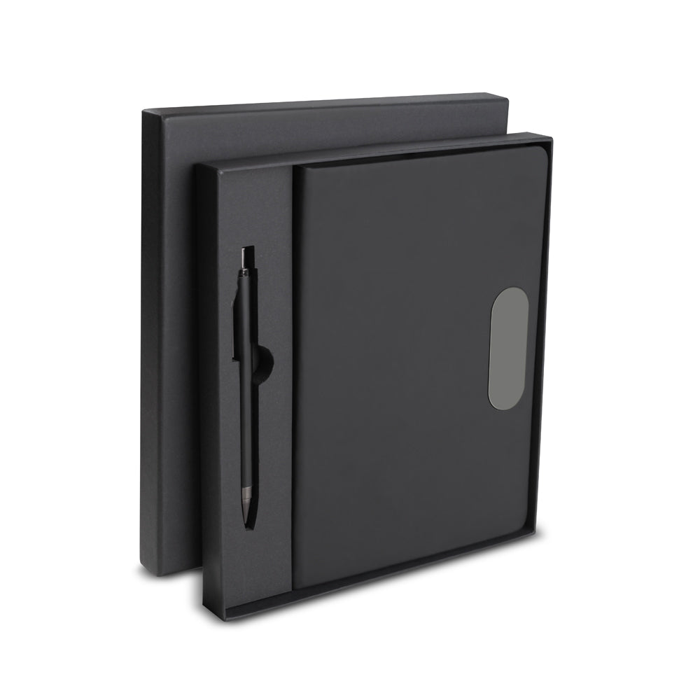 Kit Escritório Caderno A5 Capa em PU e Caneta Metálica - Ref. CAD455