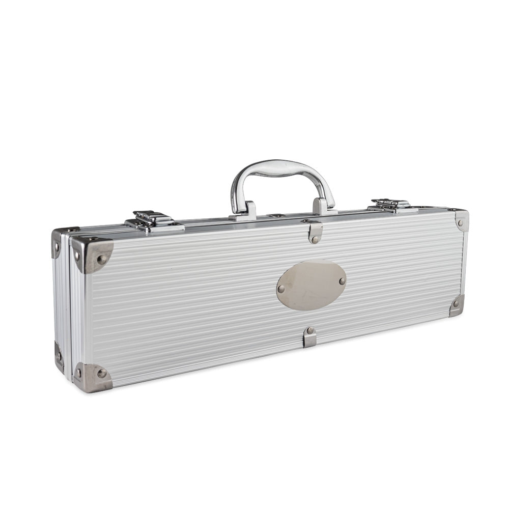 PATRÍCIO - Kit Churrasco Maleta 3 Peças - Aço Inox - Ref. 02759B