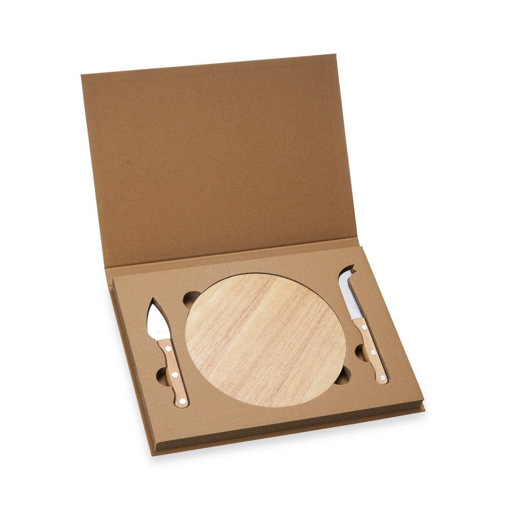 PADANO - Kit Queijo 3 Peças com Tábua em Estojo Kraft - Ref. 08222