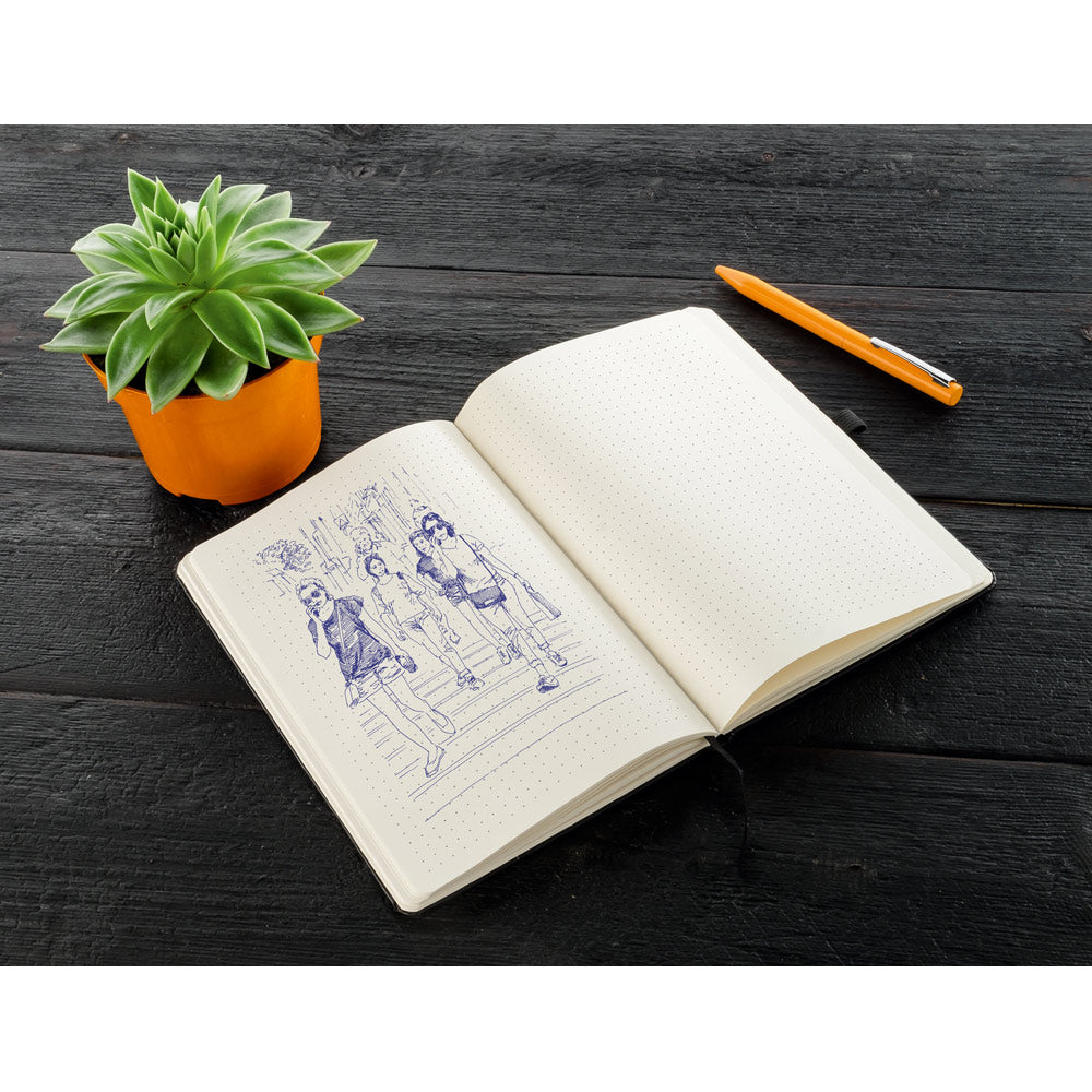 CARRE - Caderno Folhas Pontilhadas - A5 Capa Dura e Suporte de Caneta - Ref. 93595