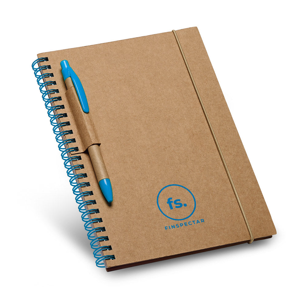 GARDEN - Caderno B6 Capa Dura em Cartão Kraft com Suporte de Caneta - Ref. 93708