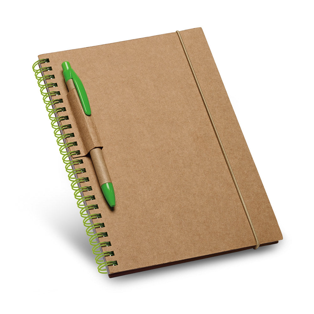 GARDEN - Caderno B6 Capa Dura em Cartão Kraft com Suporte de Caneta - Ref. 93708