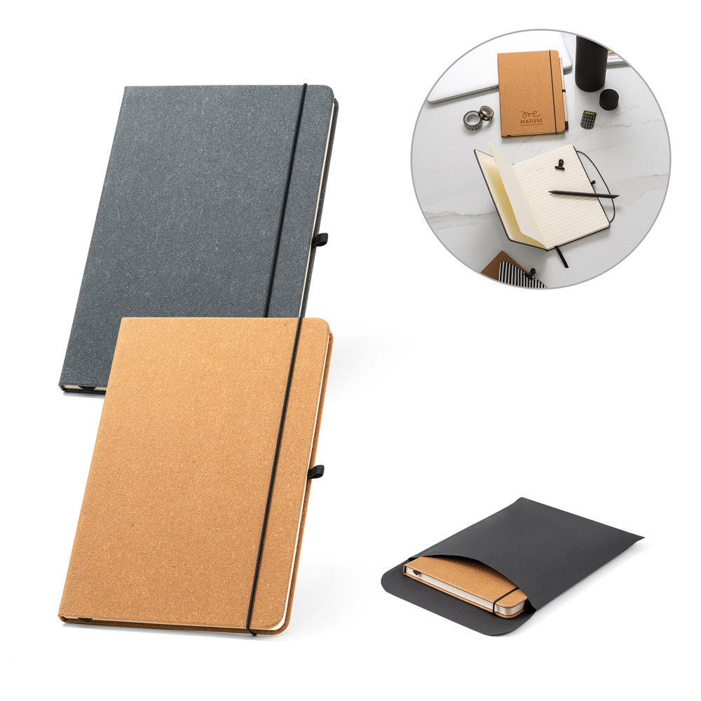 MATISSE II - Caderno A5 Capa Couro Reciclado com Pauta - Ref. 53628