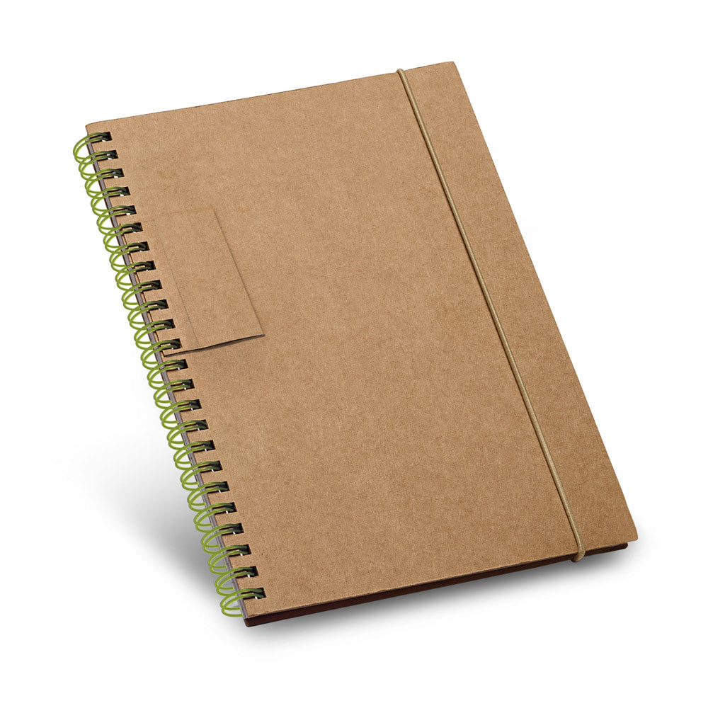 GARDEN - Caderno B6 Capa Dura em Cartão Kraft com Suporte de Caneta - Ref. 93708