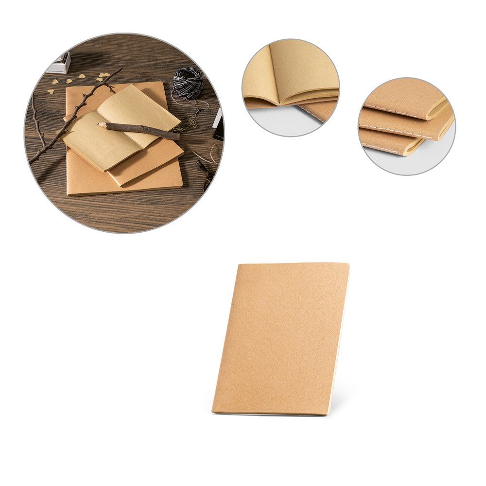 ALCOTT A6 II - Caderno Brochura Folhas Kraft Lisas A6 - Ref. 53627