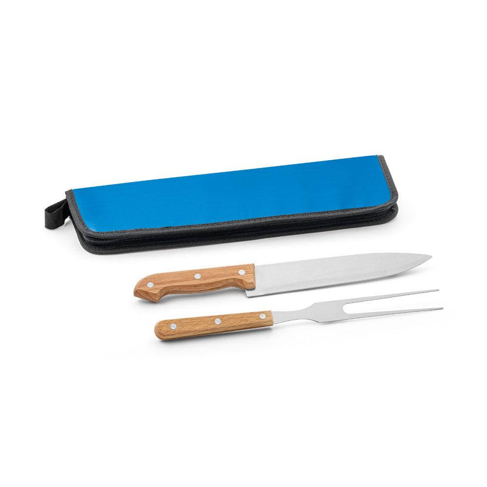 CUBAT - Kit Churrasco Case Nylon 2 Peças Cabo de Madeira - Ref. 94138