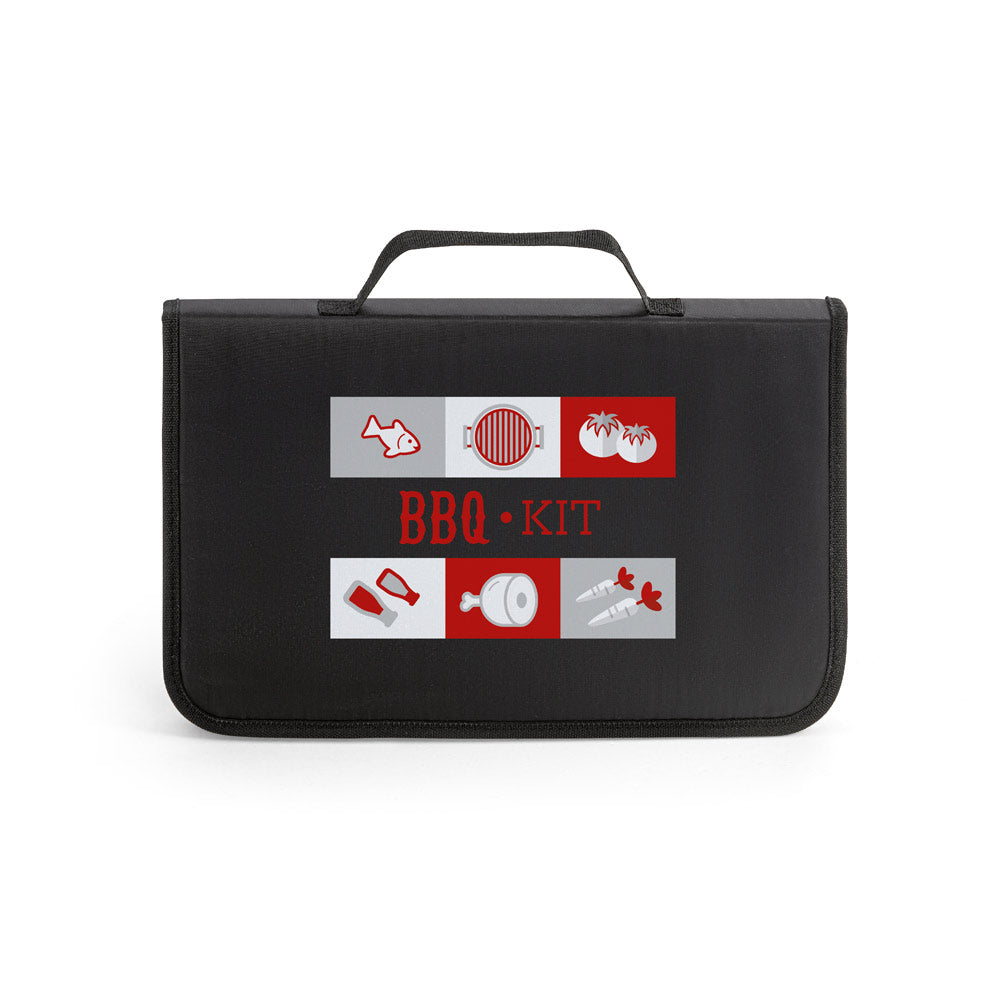 GARLIC KING - Kit Churrasco c/ Tábua 6 Peças Bambu, Aço Inox e Maleta - Ref. 94142