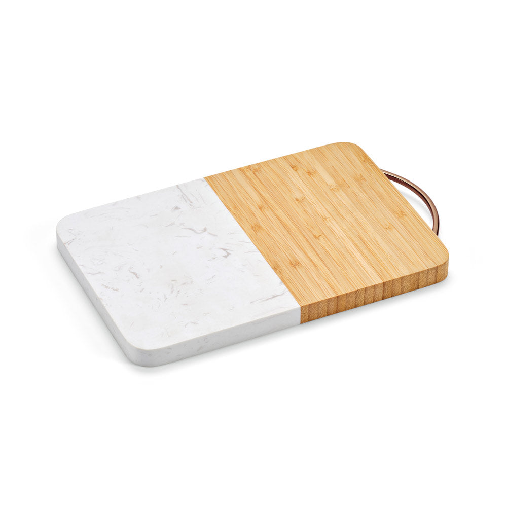 MARBOO - Tábua de Corte Bambum e Mármore com Alça - Ref. 94341