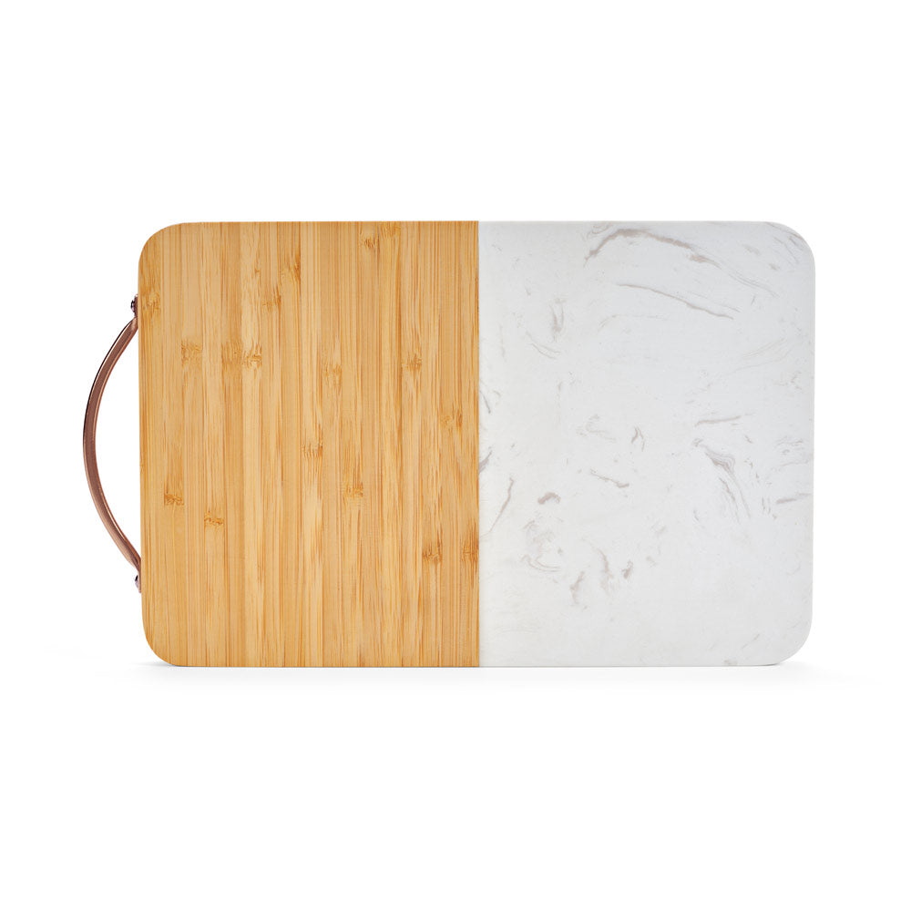 MARBOO - Tábua de Corte Bambum e Mármore com Alça - Ref. 94341