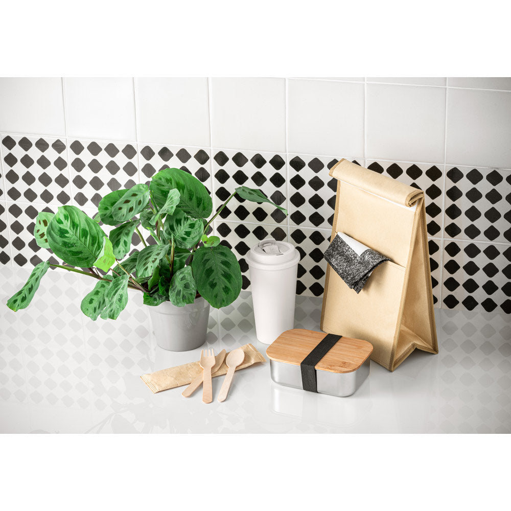 SHINO - Marmita em Aço Inox e Tampa de Bambu - 800ml - Ref. 94025