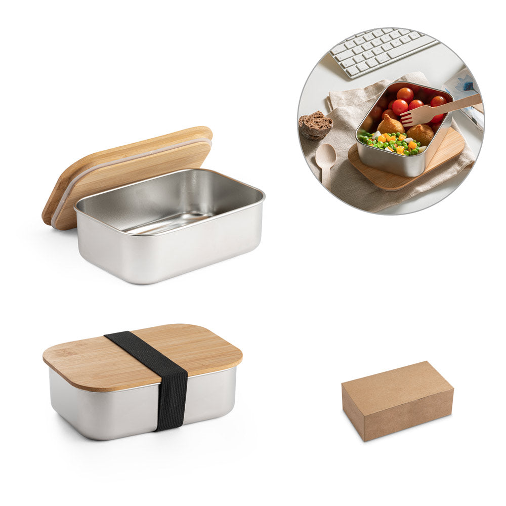 SHINO - Marmita em Aço Inox e Tampa de Bambu - 800ml - Ref. 94025