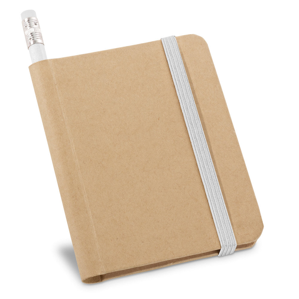 BRONTE - Mini Caderno A7 Capa Dura Kraft Sem Pauta com Lápis - Ref. 93422
