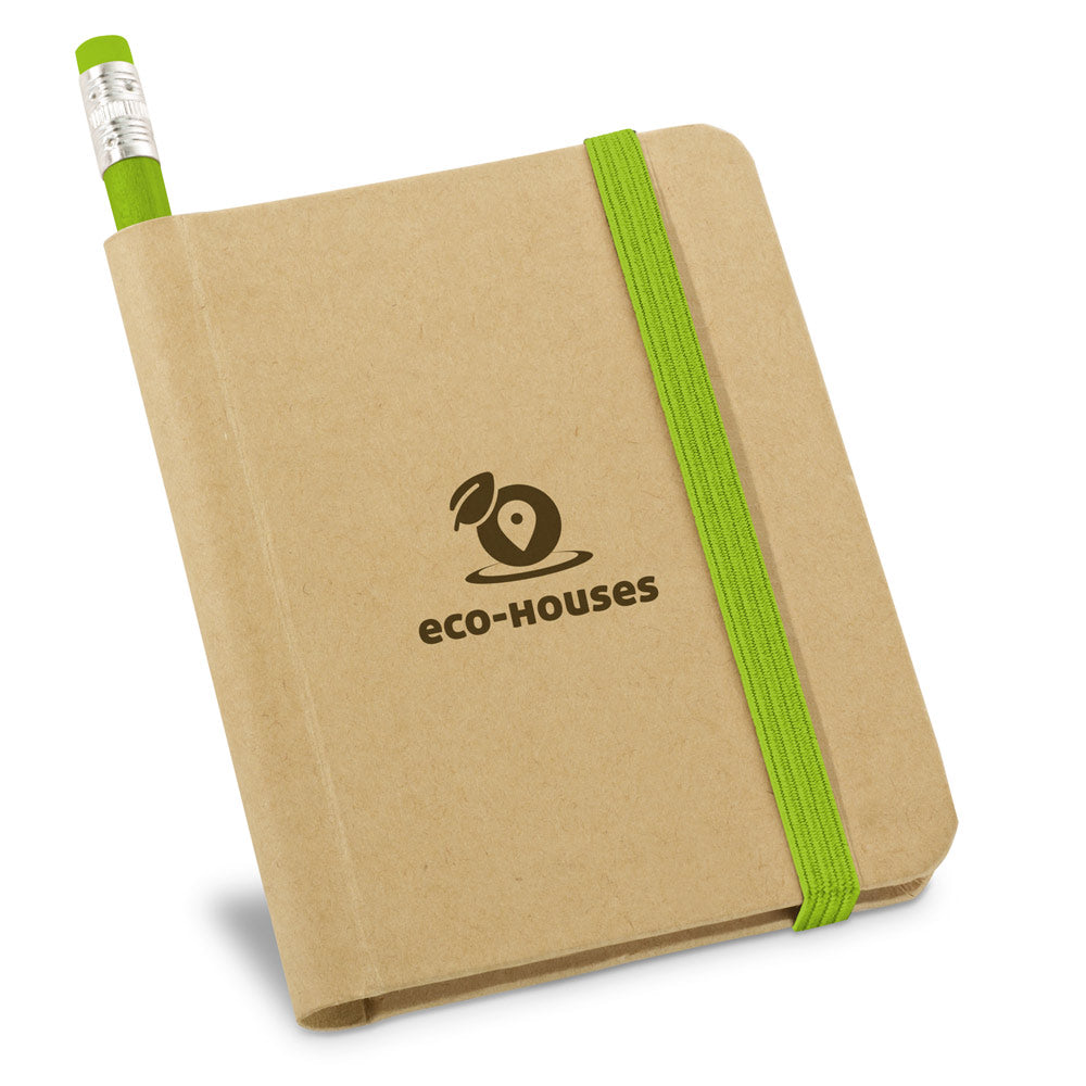 BRONTE - Mini Caderno A7 Capa Dura Kraft Sem Pauta com Lápis - Ref. 93422