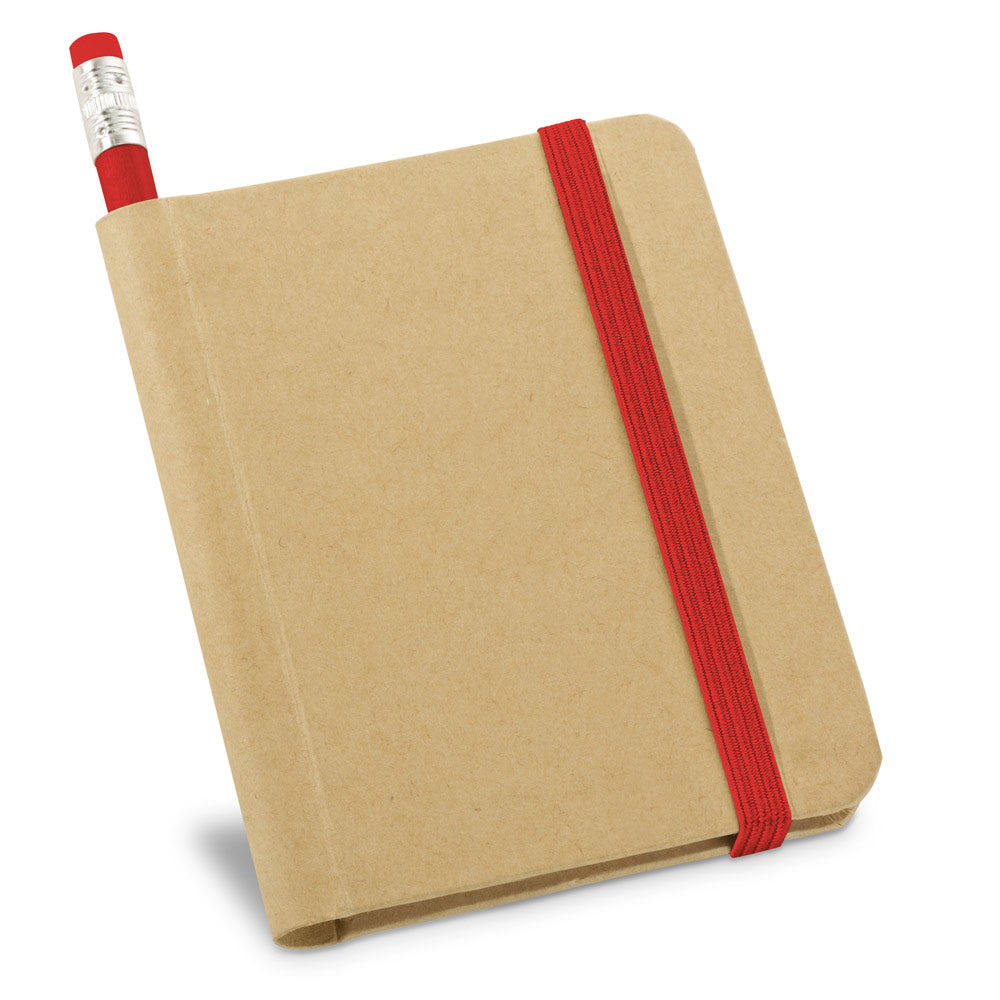 BRONTE - Mini Caderno A7 Capa Dura Kraft Sem Pauta com Lápis - Ref. 93422