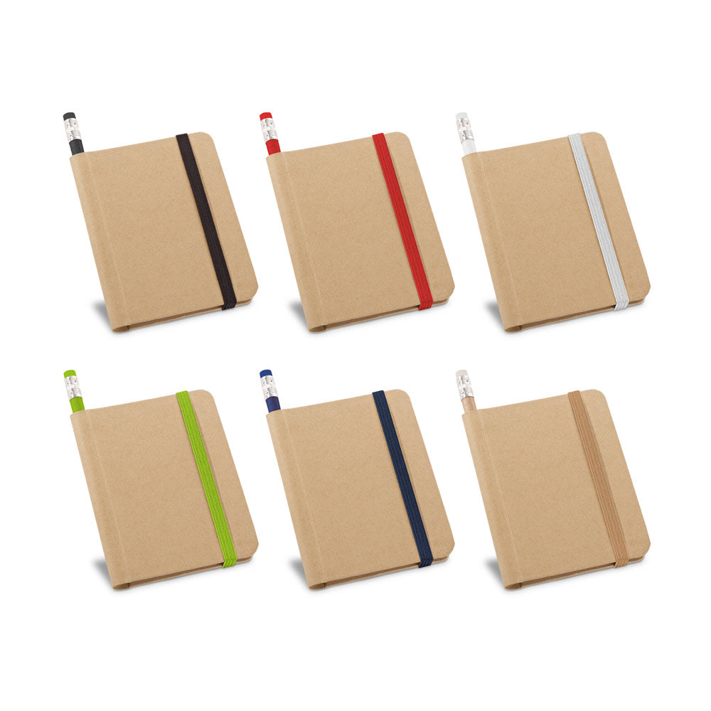 BRONTE - Mini Caderno A7 Capa Dura Kraft Sem Pauta com Lápis - Ref. 93422