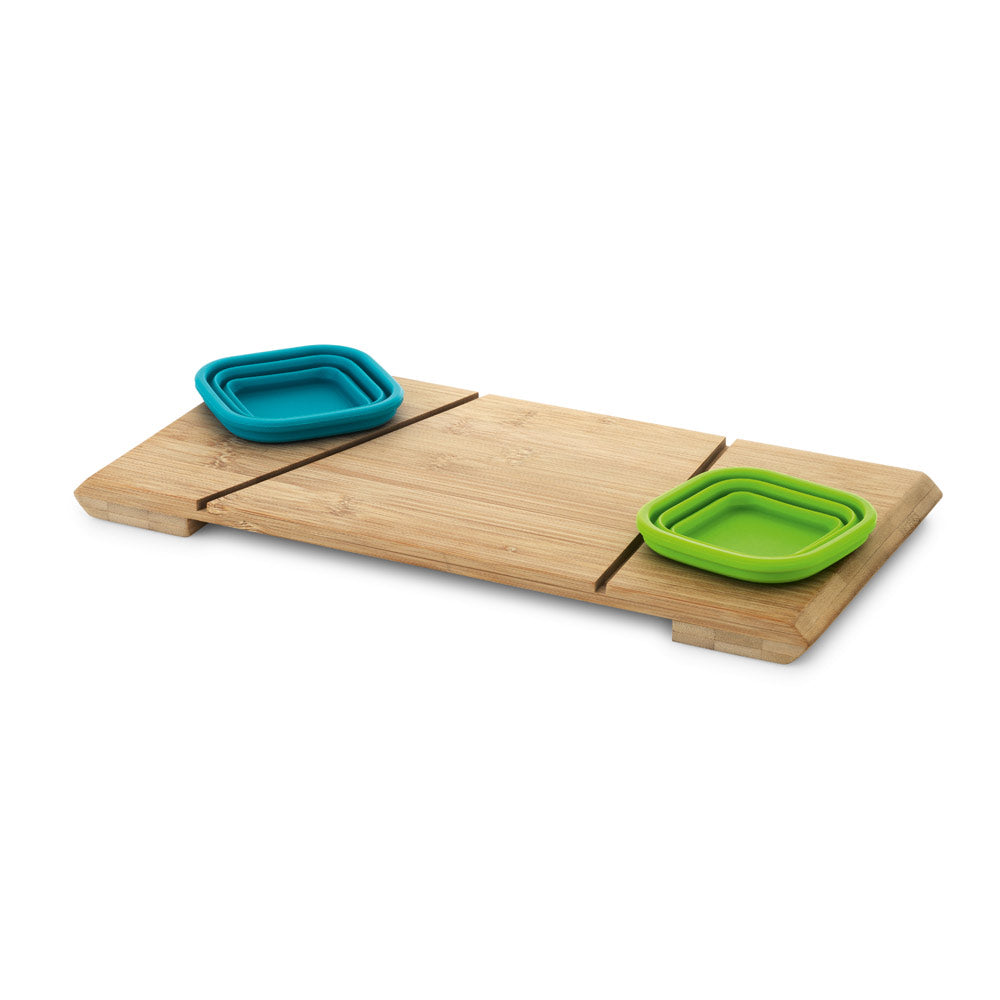 PAPRIKA - Petisqueira em Bambu com 2 Potes Retráteis de Silicone - 93898