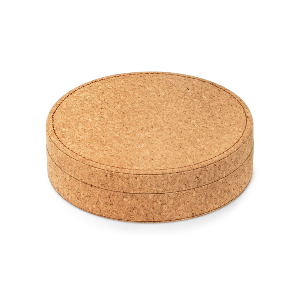 MORETO - Kit de Vinho Madeira e Inox e Caixa em Cortiça - Ref. 94119