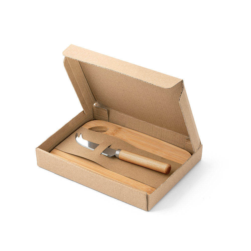 CAPPERO - Kit de Queijo com Tábua e Faca em Bambu - Ref. 94028