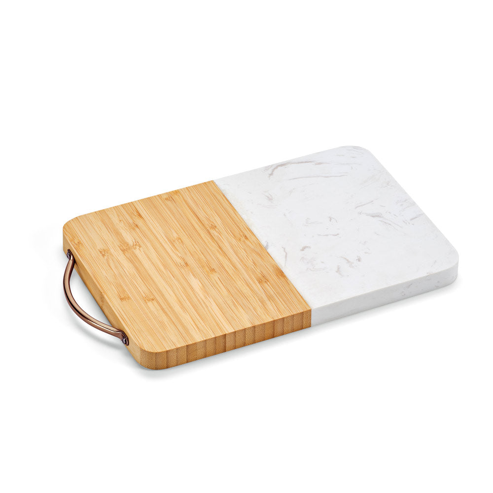 MARBOO - Tábua de Corte Bambum e Mármore com Alça - Ref. 94341