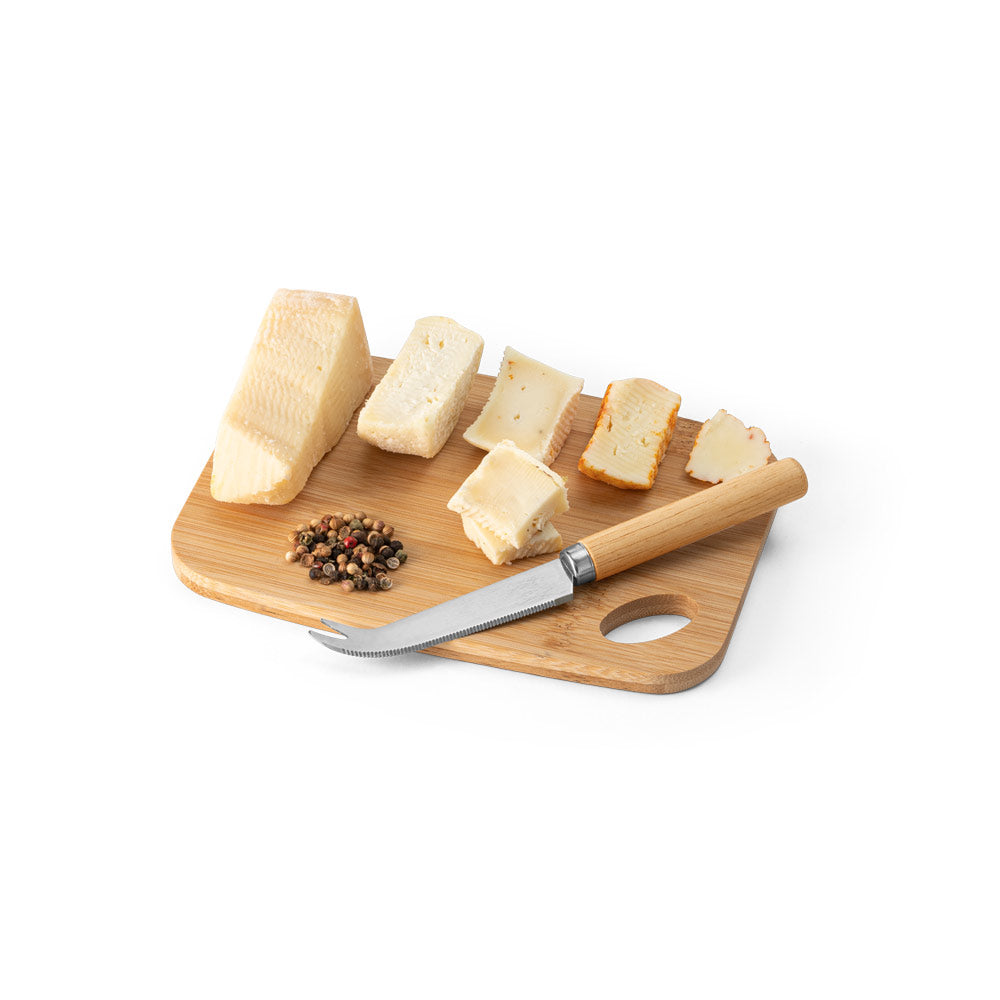 CAPPERO - Kit de Queijo com Tábua e Faca em Bambu - Ref. 94028