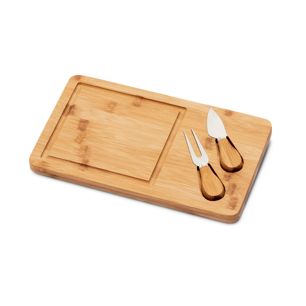 WOODS - Kit Queijo com Tábua em Bambu - 3 Peças - Ref. 93830