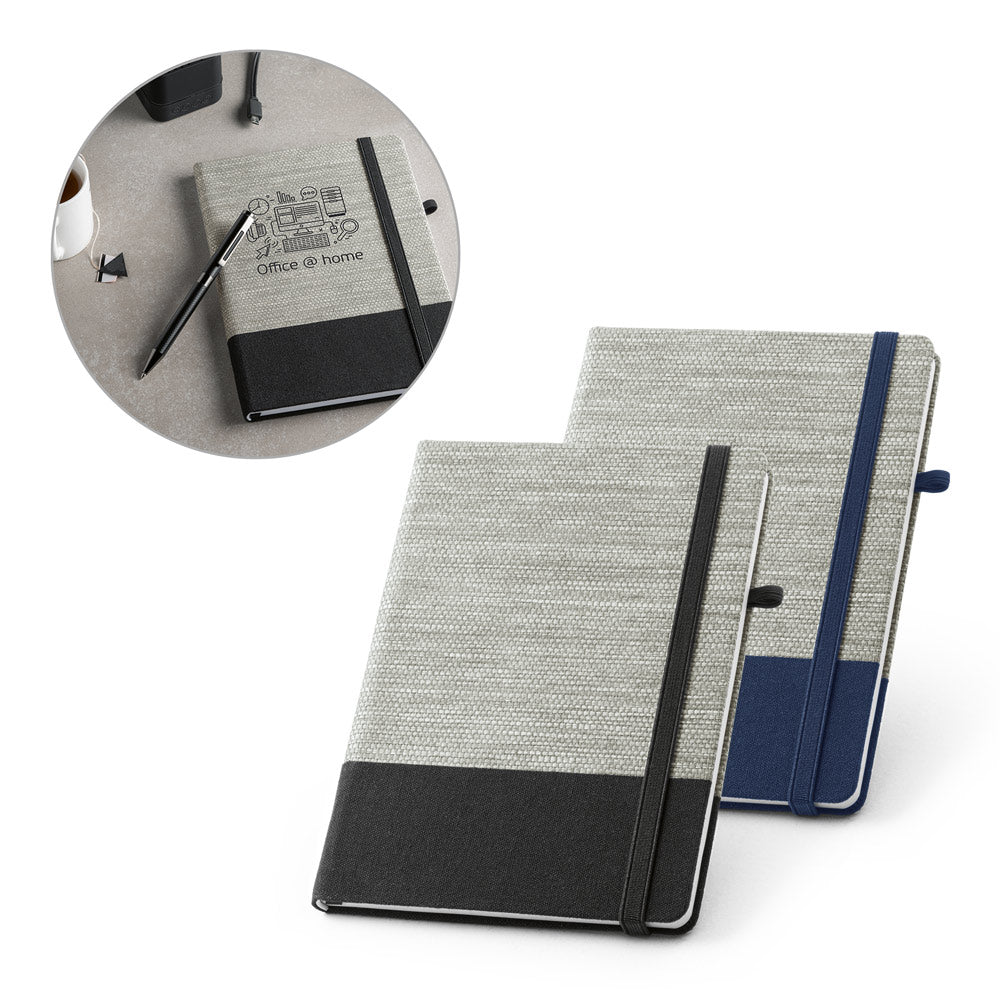 ROUSSEAU - Caderno Capa Algodão e Palha - 15 x 21cm - REF. 53268 & | Lotes de 10 a 500 peças