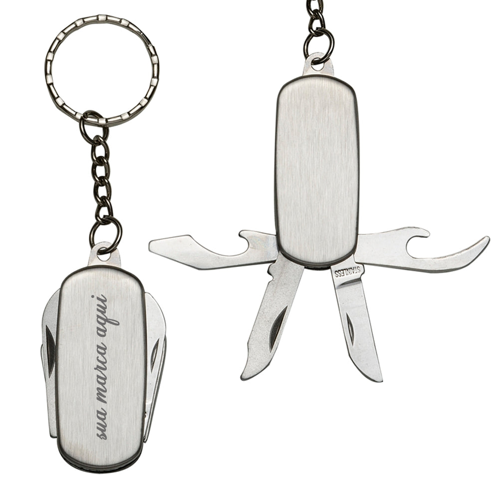 Chaveiro Canivete Multifuncional - 4 Funções- Ref. 010205