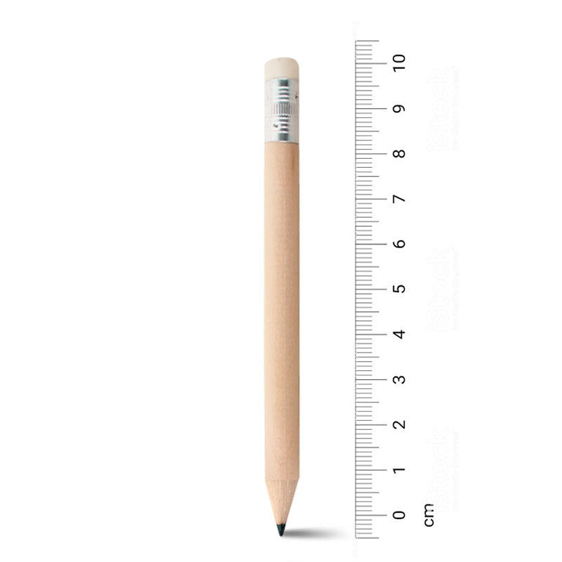 BARTER - Mini Lápis Ecológico com Borracha - 51759 | Lotes de 25 a 10.000 peças