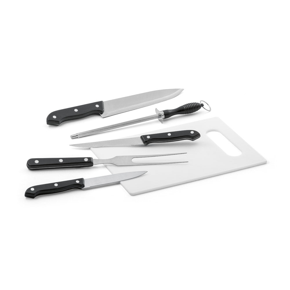 BOTALY - Kit Churrasco com Tábua - 6 Peças e Maleta Nylon - Ref. 94144
