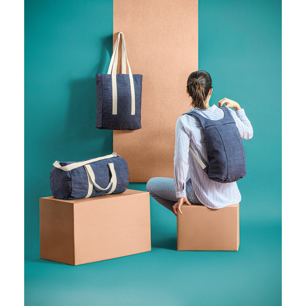 DENIM BPACK - Mochila Casual em Denim Reciclado - Ref. 92094