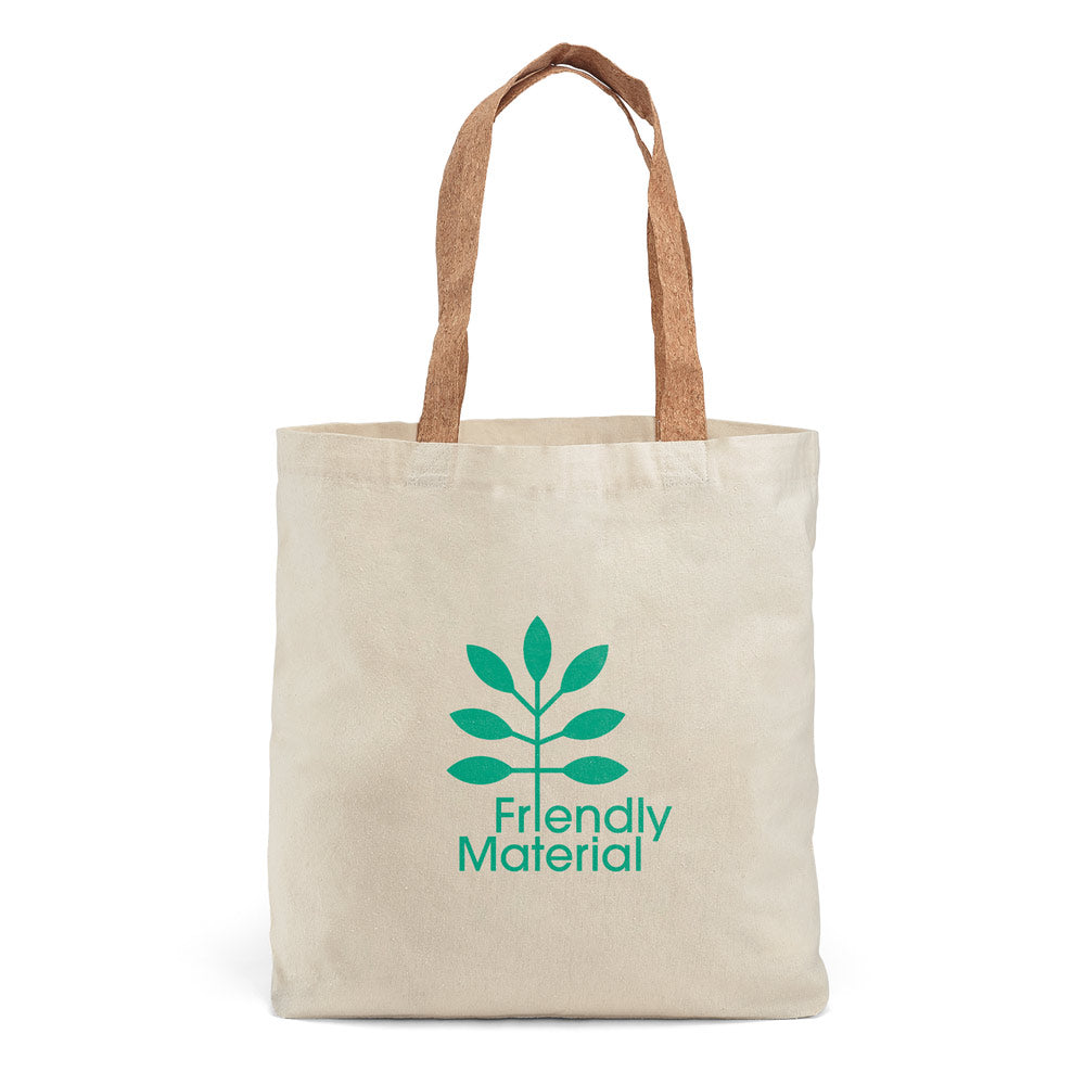 FERIA - Sacola Ecobag 100% Algodão e Alças de Cortiça 45 x 40 x 10,5 - Ref. 92869