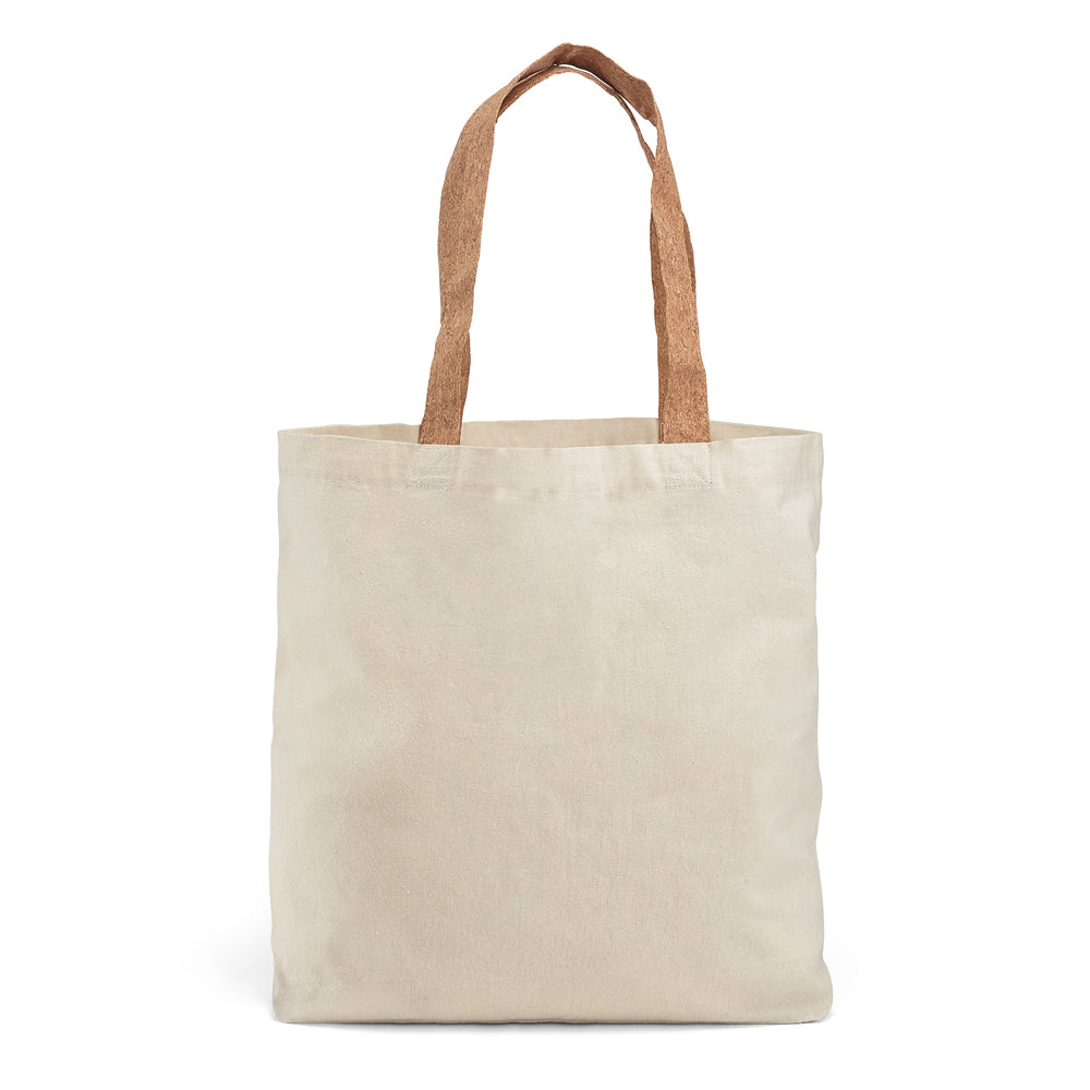 FERIA - Sacola Ecobag 100% Algodão e Alças de Cortiça 45 x 40 x 10,5 - Ref. 92869