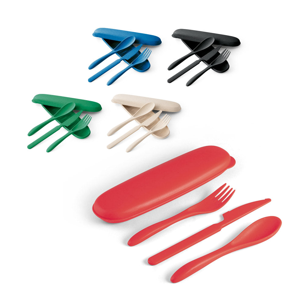 TAHINI - Kit 3 Talheres em Fibra de Bambu - Ref. 94055