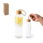 SOLER BAMBU - Squeeze em Vidro com Tampa em Bambu - 500 ml - Ref. 94268