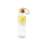 SOLER BAMBU - Squeeze em Vidro com Tampa em Bambu - 500 ml - Ref. 94268