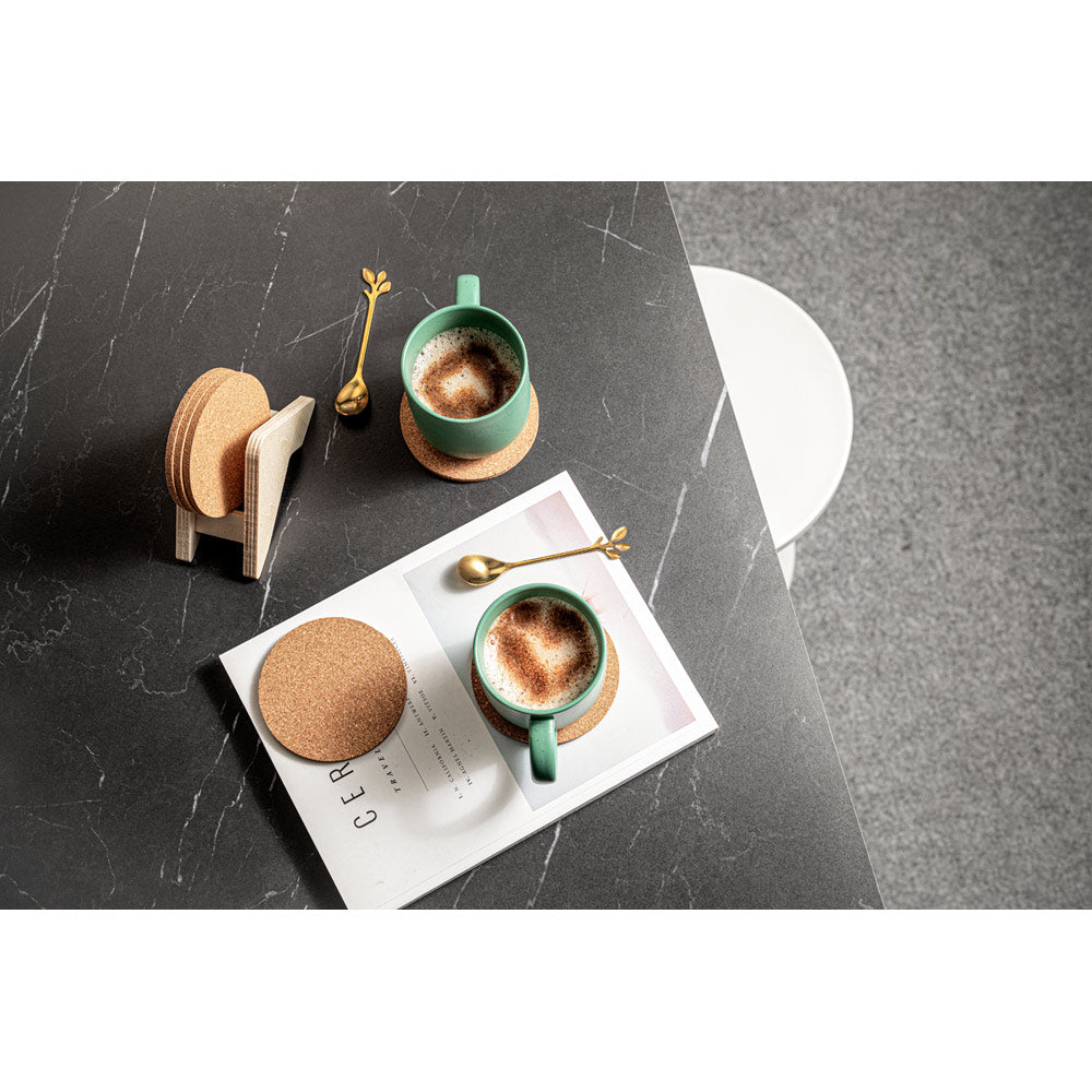 PLYCORK - Kit 6 Porta Copos em Cortiça e Suporte em Madeira - Ref. 94368