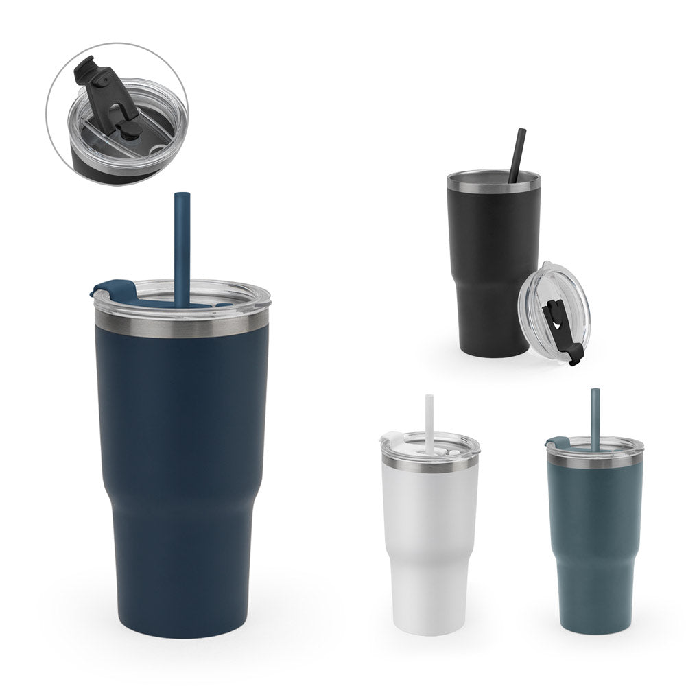 JOYNER M - Copo Térmico de Viagem em Aço Inox 91% Reciclado 600 ml - Ref. 94372