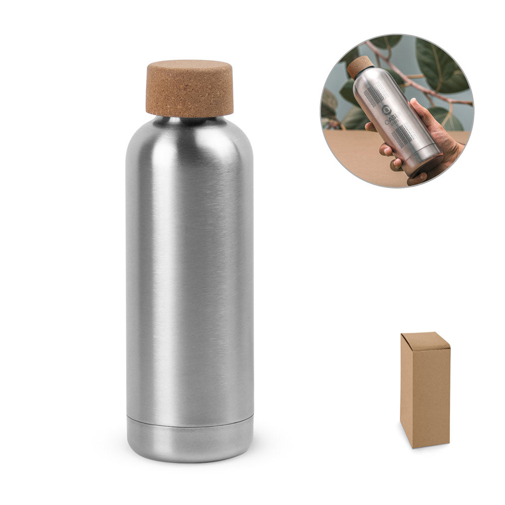 DALEY - Squeeze em Aço Inox com Tampa em Cortiça - 760 ml - Ref. 94381