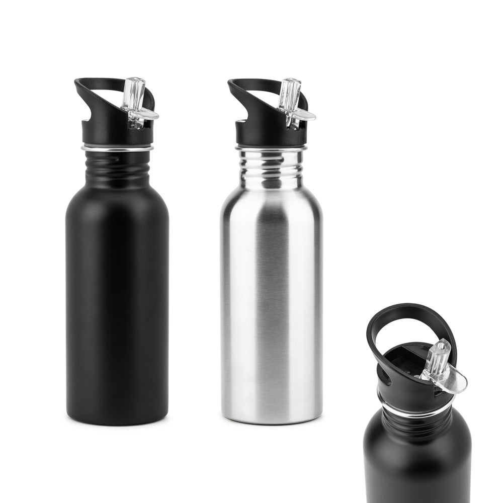 EDBERG - Garrafa Squeeze em Aço Inox com Canudo - 690 ml - Ref. 94383