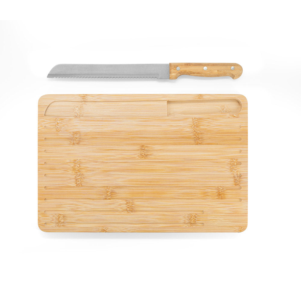 CATCHER - Tábua de Cortar Pão em Bambu com Faca - Ref. 94394