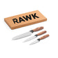 BAHARAT - Kit 3 Facas de Cozinha em Aço Inox e Cabo Ergonômico - Ref. 94395