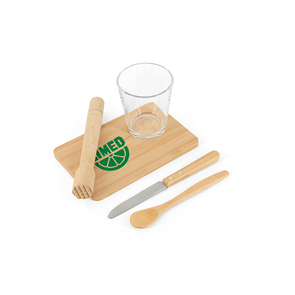 KRATENA - Kit 5 Peças para Caipirinha em Bambu - Ref. 94435