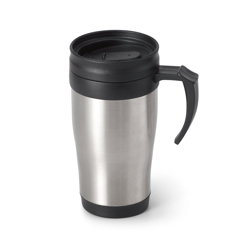 NOAH - Caneca Térmica de Viagem em Aço Inox e PP 420 ml - Ref. 94308