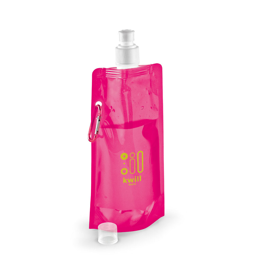 KWILL - Squeeze Dobrável Push-Pull Translúcido - 460 ml - Ref. 94612