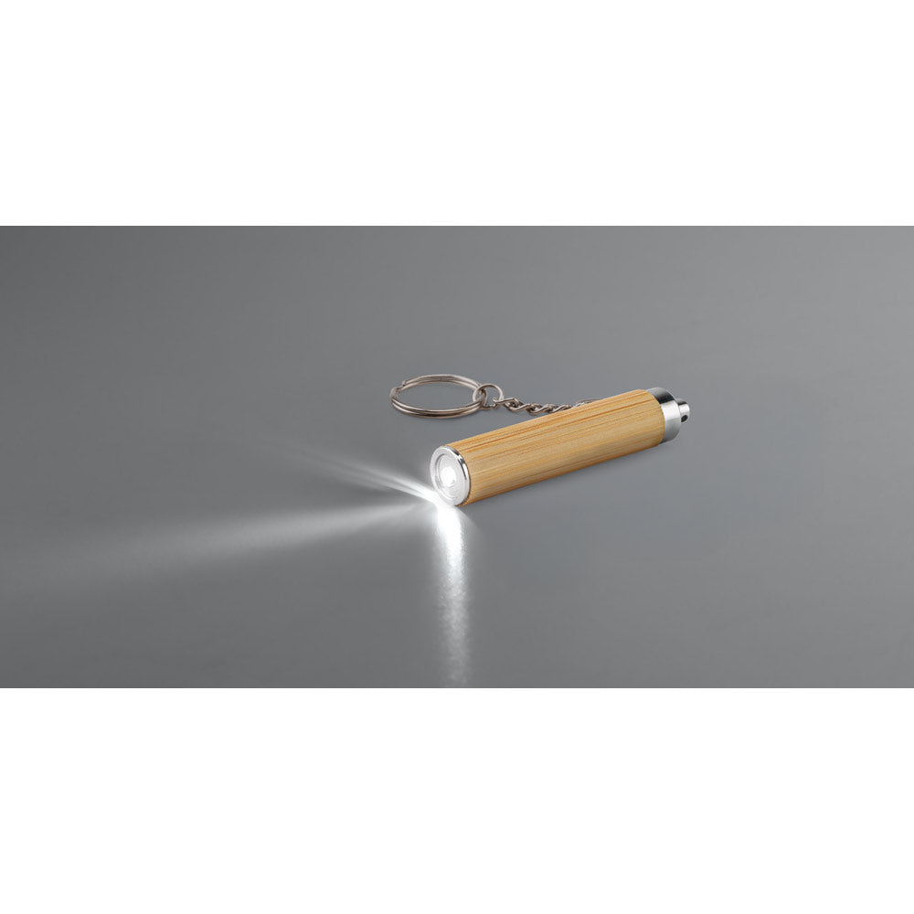 RACHEL - Chaveiro em Bambu e ABS com Luz Led - Ref. 95108