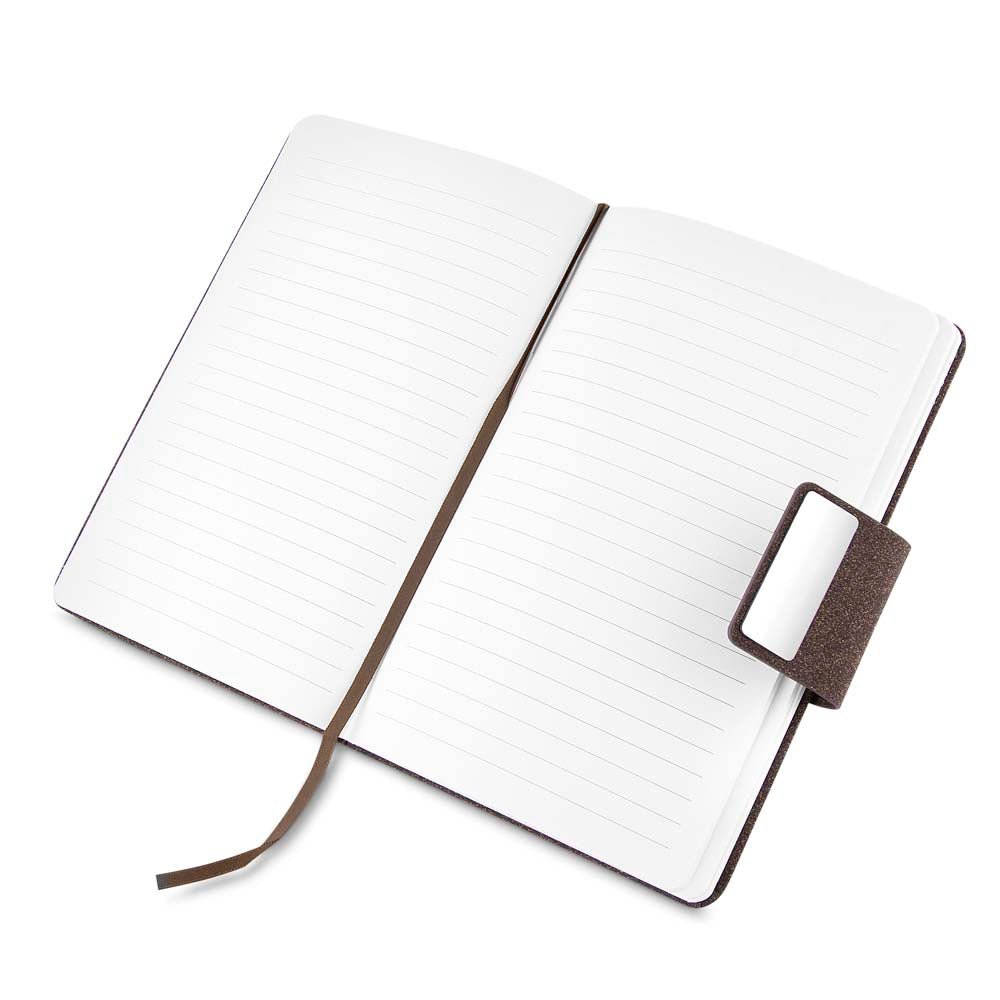 Kit Escritório A5 em PU e Fibra de Café ou Chá e Caneta Metálica - Ref. CAD445
