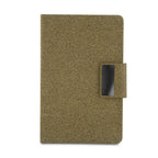 Kit Escritório A5 em PU e Fibra de Café ou Chá e Caneta Metálica - Ref. CAD445