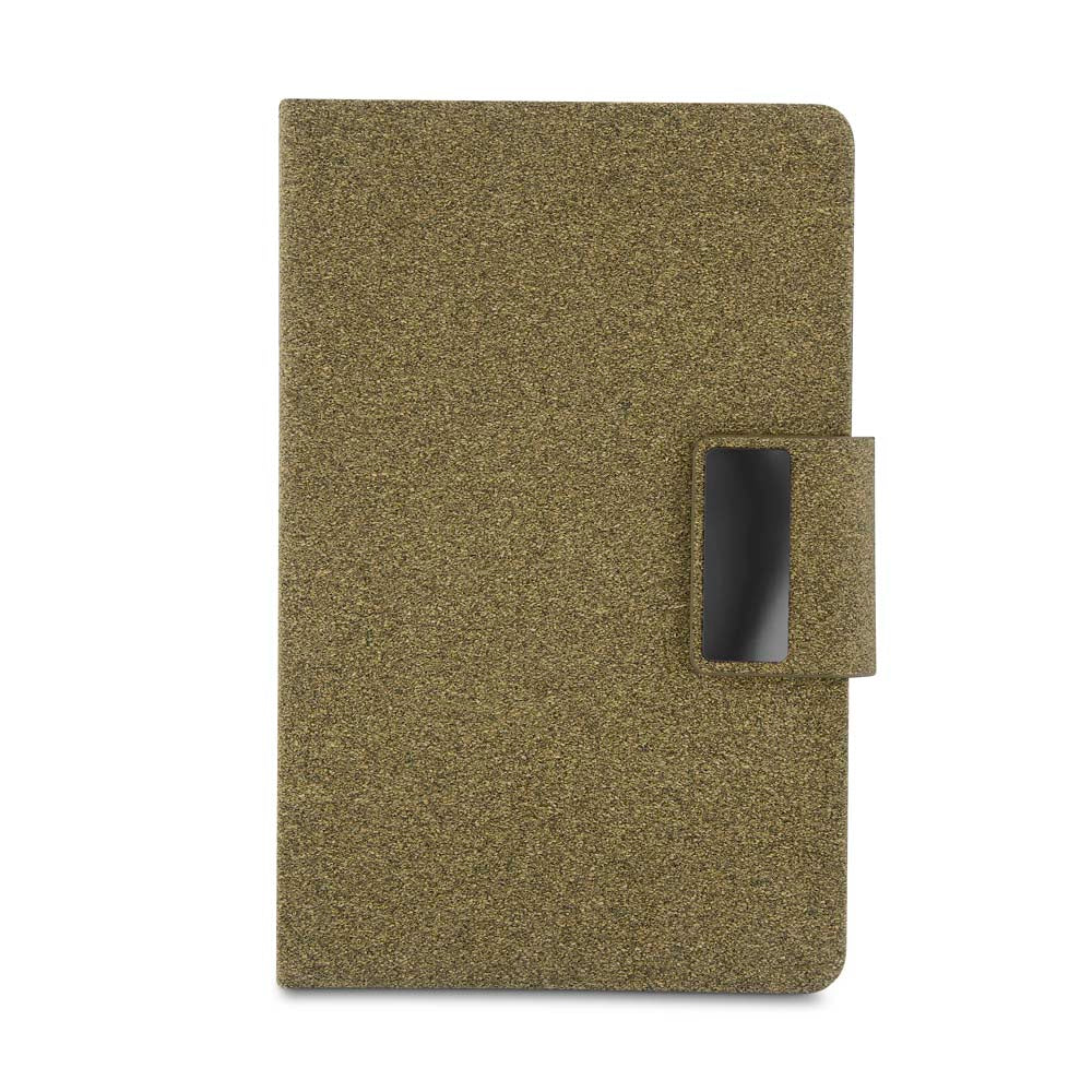 Kit Escritório A5 em PU e Fibra de Café ou Chá e Caneta Metálica - Ref. CAD445