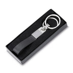 Chaveiro de Metal e Couro Sintético com 2 Argolas - Ref. CH0510
